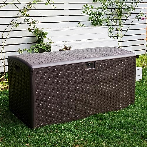 Amazon Basics Arcón para Exteriores 375L Marrón