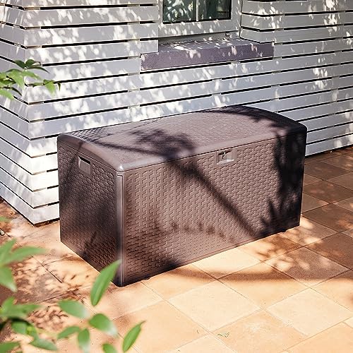 Amazon Basics Arcón para Exteriores 375L Marrón