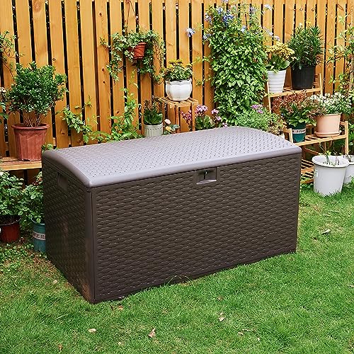 Amazon Basics Arcón para Exteriores 375L Marrón