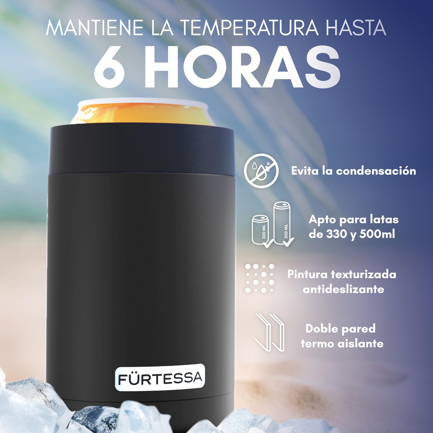 Enfriador de latas de 330ML (Negro)