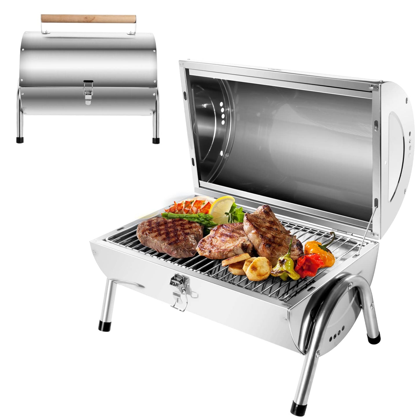 SunJas Barbacoa Portátil 2 en 1