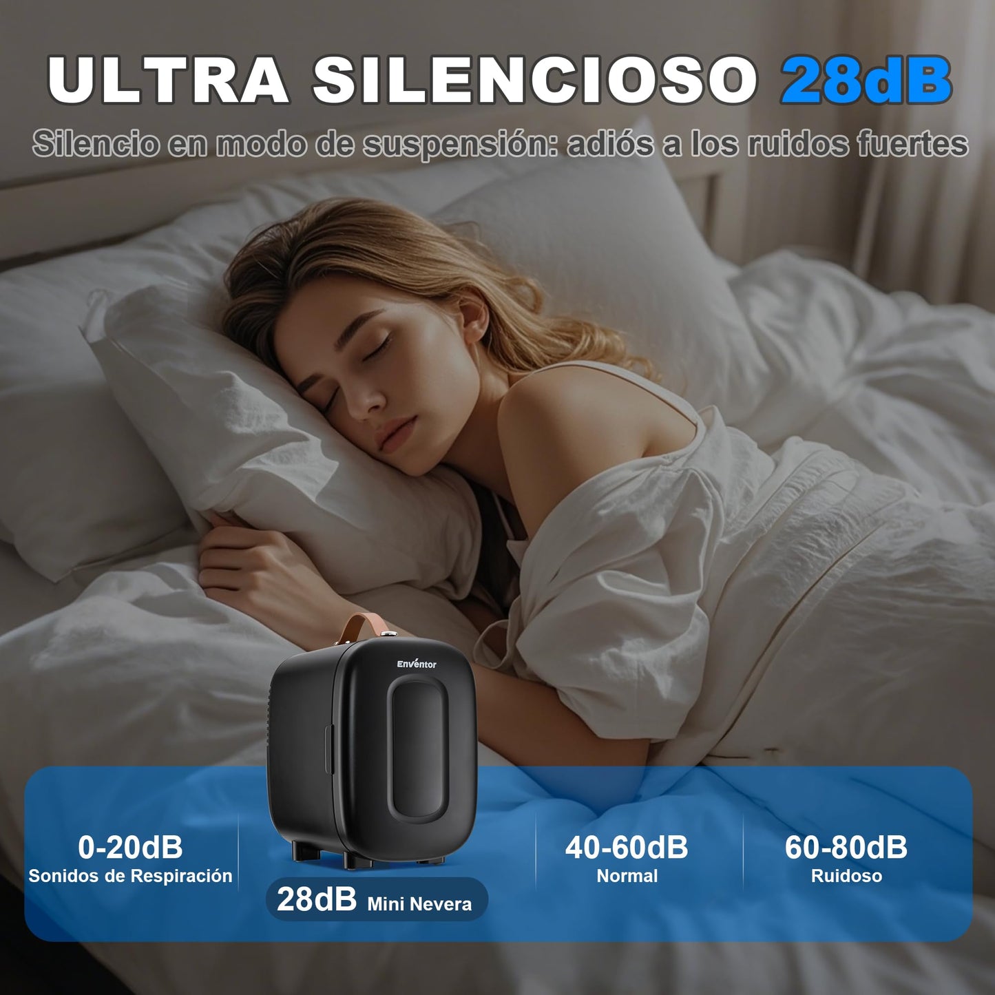Enventor Mini Frigorífico 4L (6 Latas) Negro