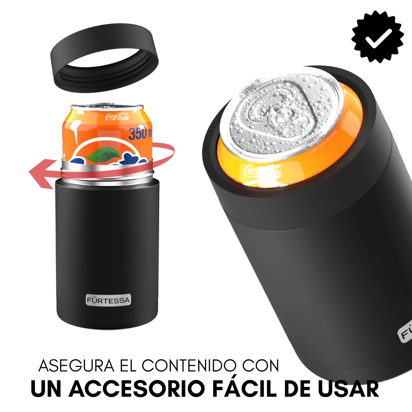 Enfriador de latas de 330ML (Negro)