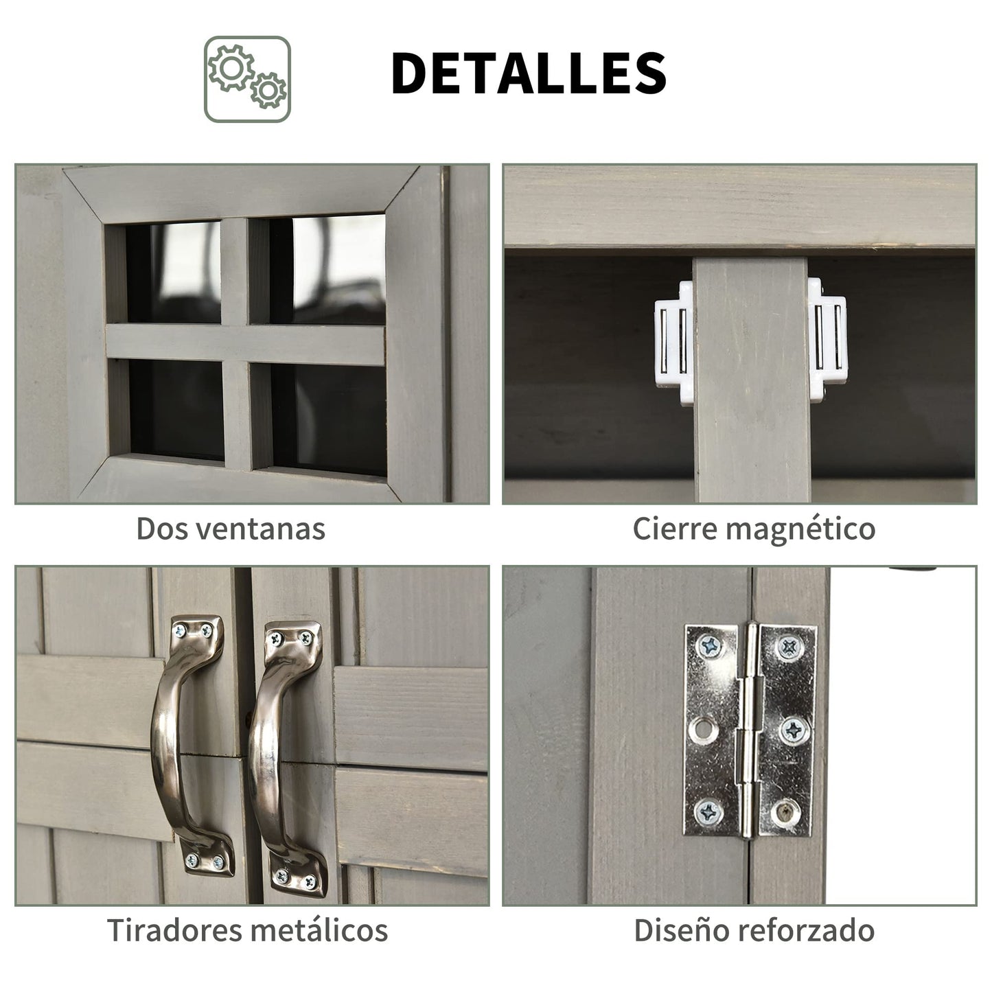 Outsunny Cobertizo de Madera para Jardín