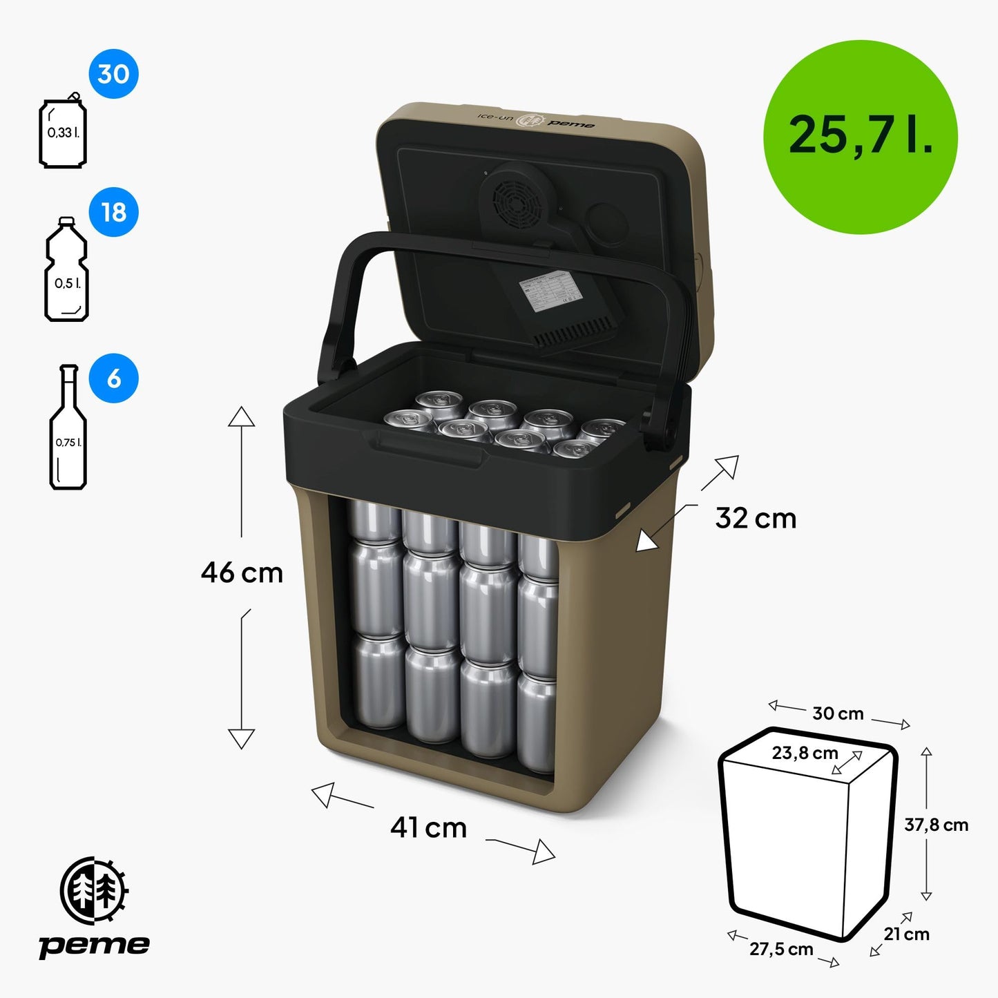 Peme Essential Nevera Portátil Eléctrica 25,7L
