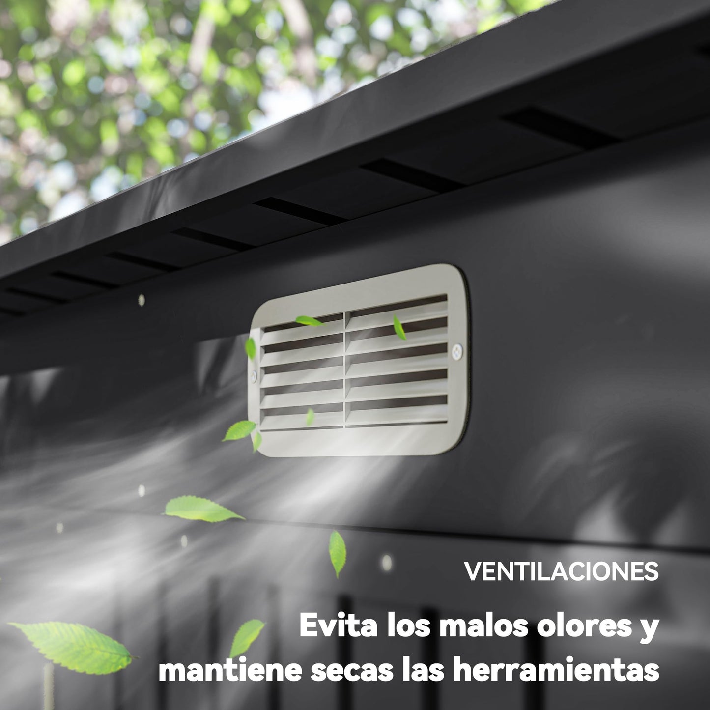 Outsunny Caseta de Jardín 2,7m² Gris