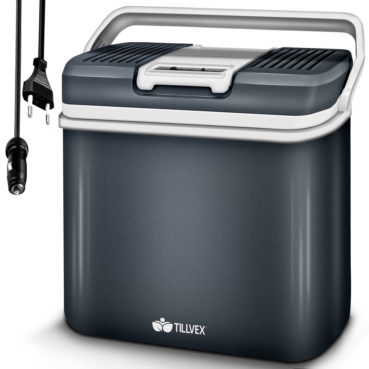 tillvex Nevera Portátil Eléctrica 24L Gris