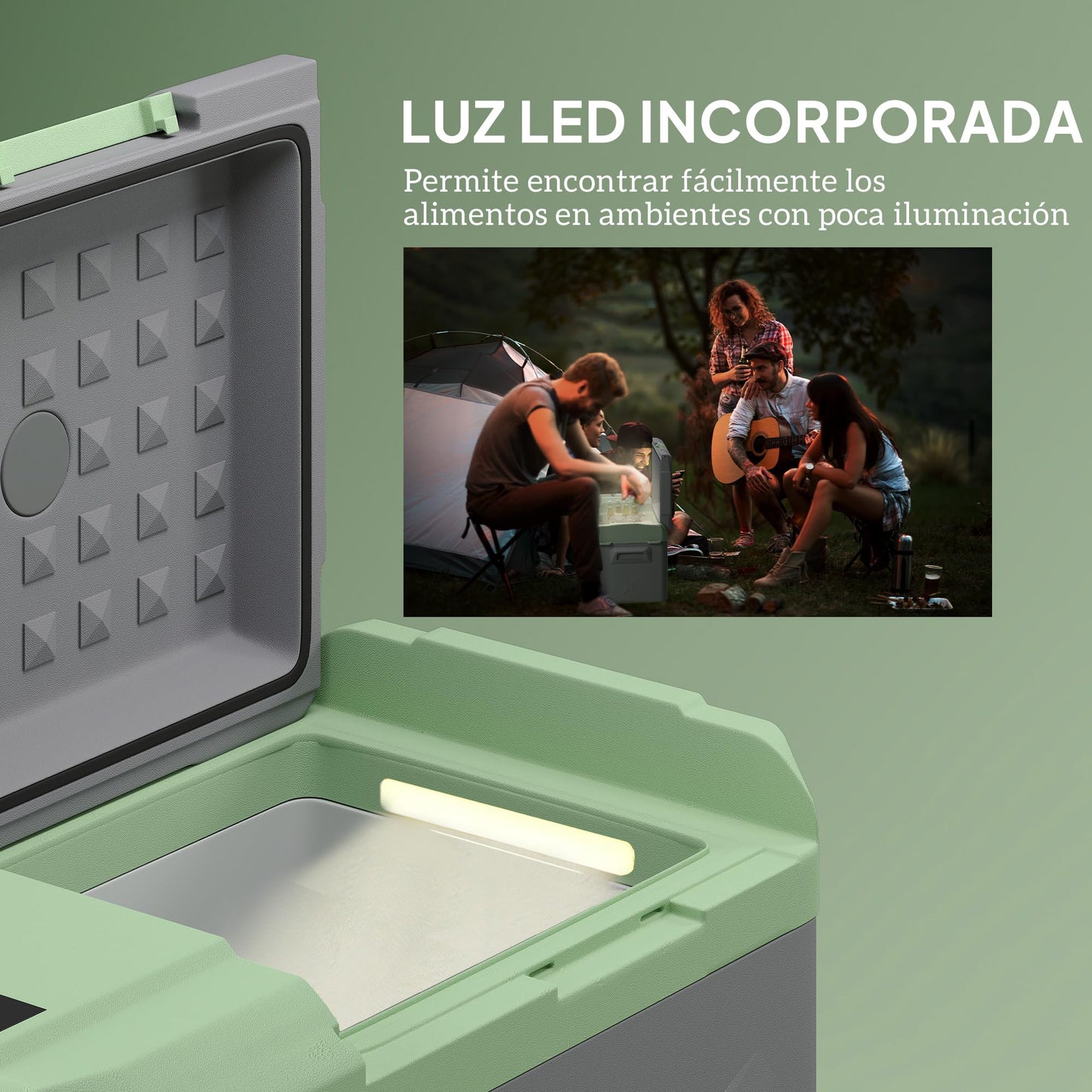 Outsunny Nevera Portátil Eléctrica de Compresor 24,2L