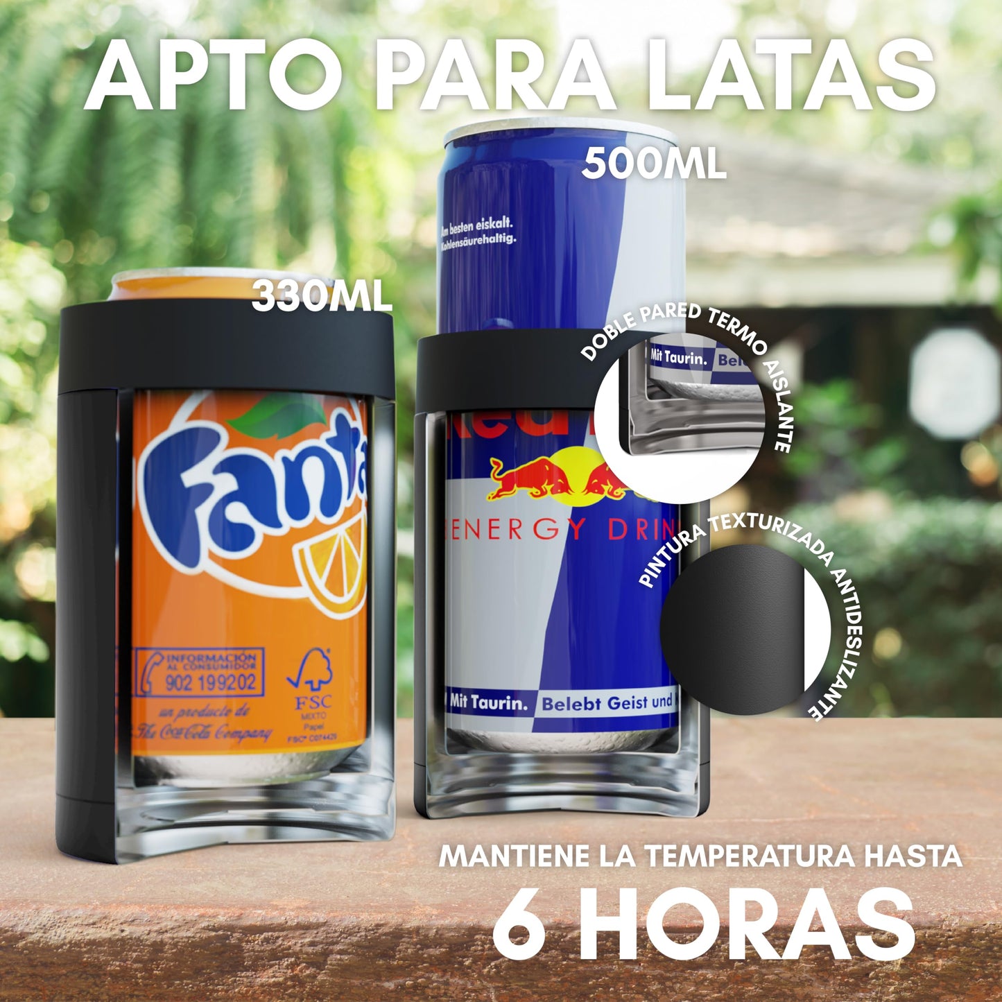 Enfriador de latas de 330ML (Negro)