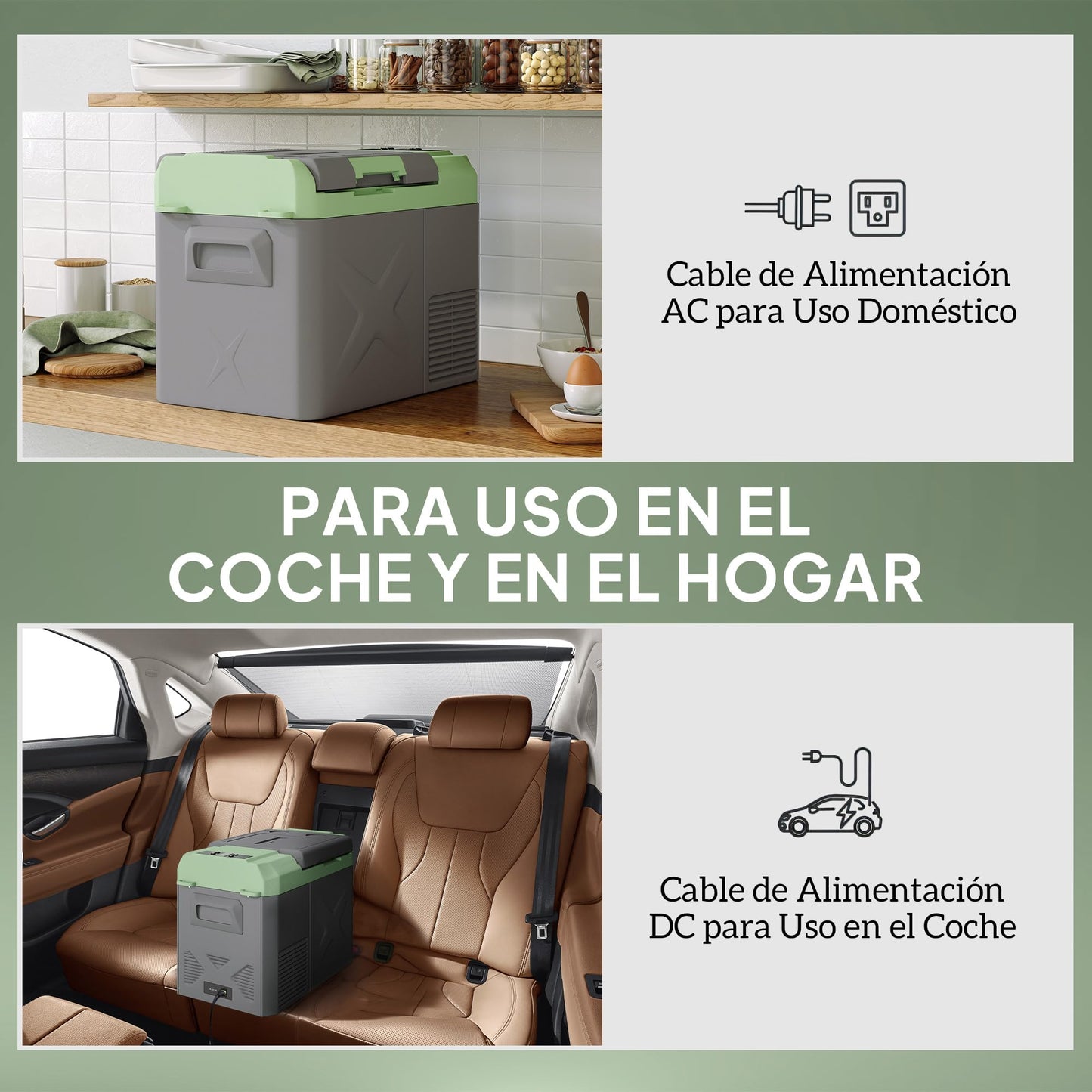 Outsunny Nevera Portátil Eléctrica de Compresor 24,2L