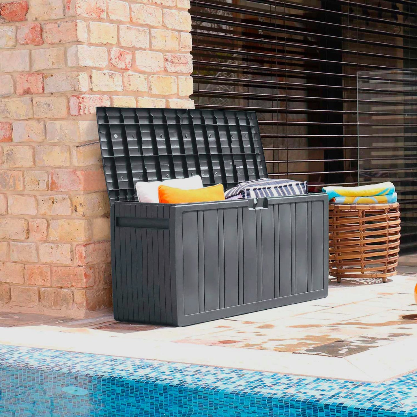 THINIA HOME Baúl Exterior de Resina 270L