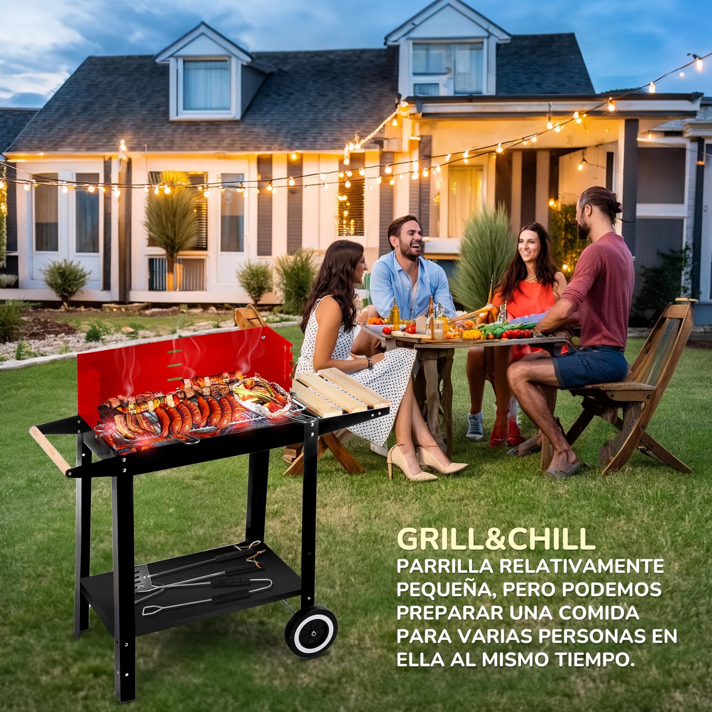 Five-Star Grill&Chill Barbacoa de Carbón GC0010
