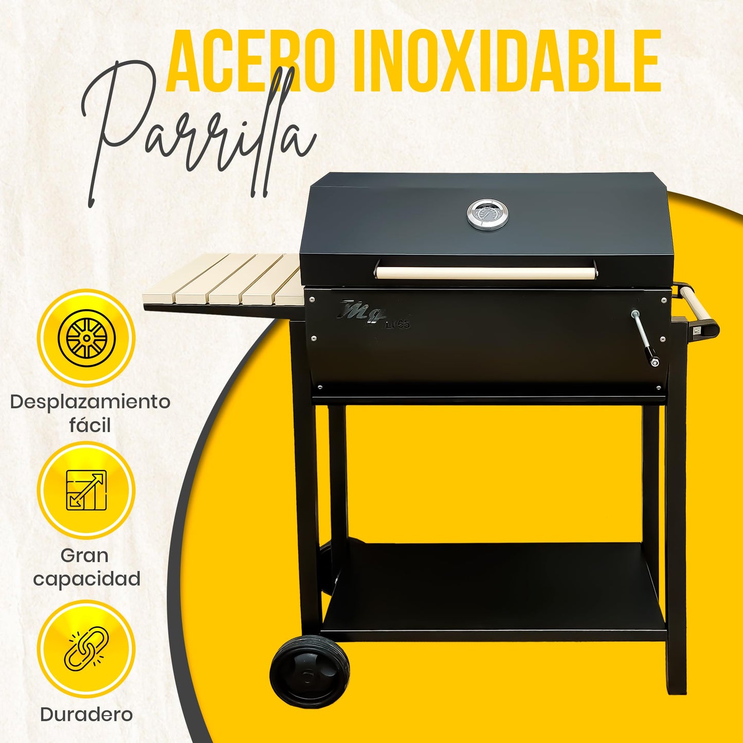 MG Barbacoa de Carbón con Parrilla Elevable