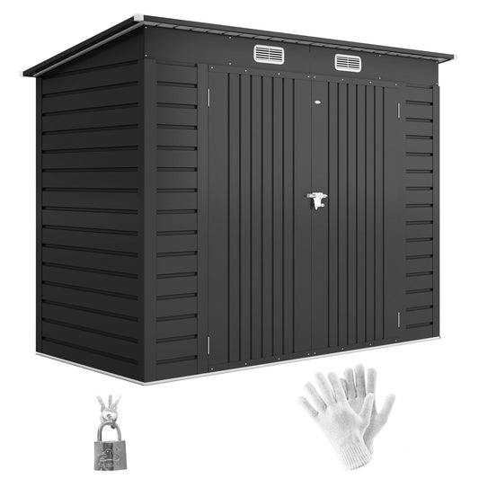 Outsunny Caseta de Jardín 2,7m² Gris