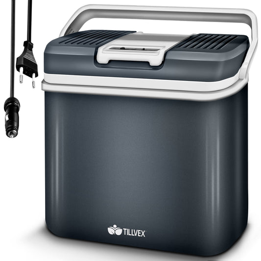 tillvex Nevera Portátil Eléctrica 24L Gris