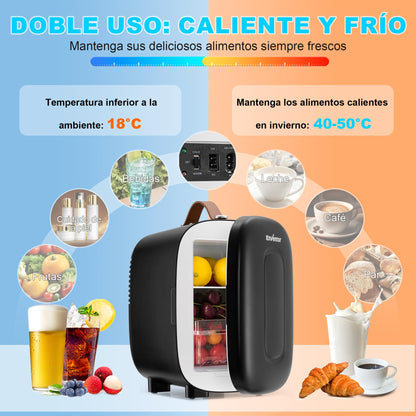 Enventor Mini Frigorífico 4L (6 Latas) Negro