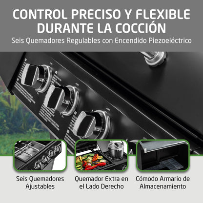 Amig Barbacoa de Gas Fireplus 4+1 Negra