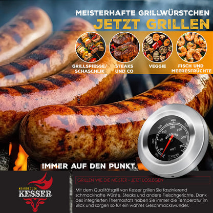 KESSER® Parrilla de Carbón con Carrito XL Gris